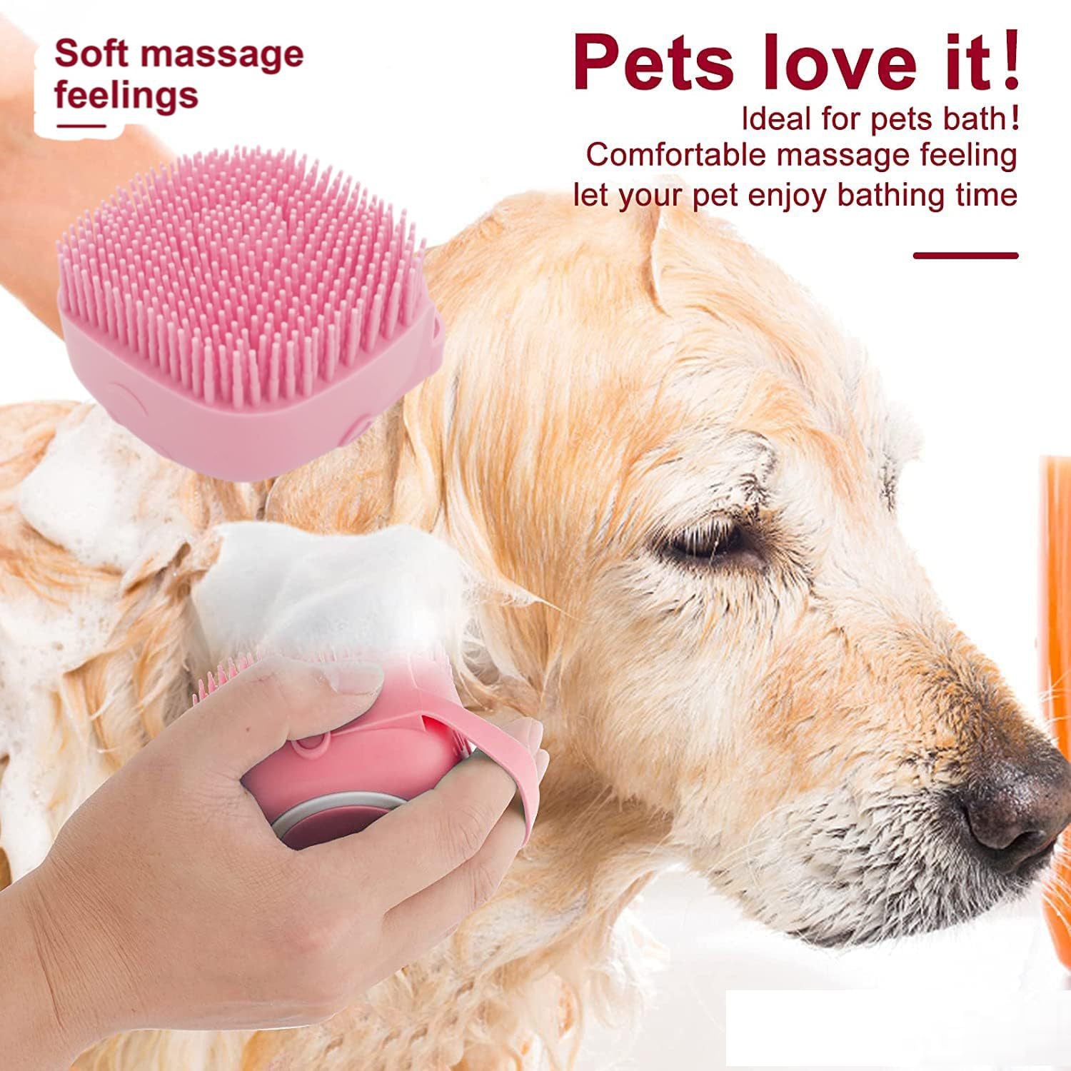 7-Piece Pet Grooming & Bath Brush Set ? Complete Dog & Cat Cleaning Kit
