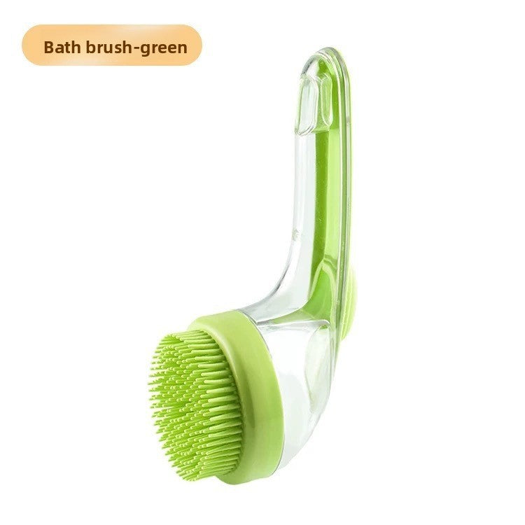 Pet Bath Brush Shampoo Dispenser ? Soft Silicone Grooming Bath Brush