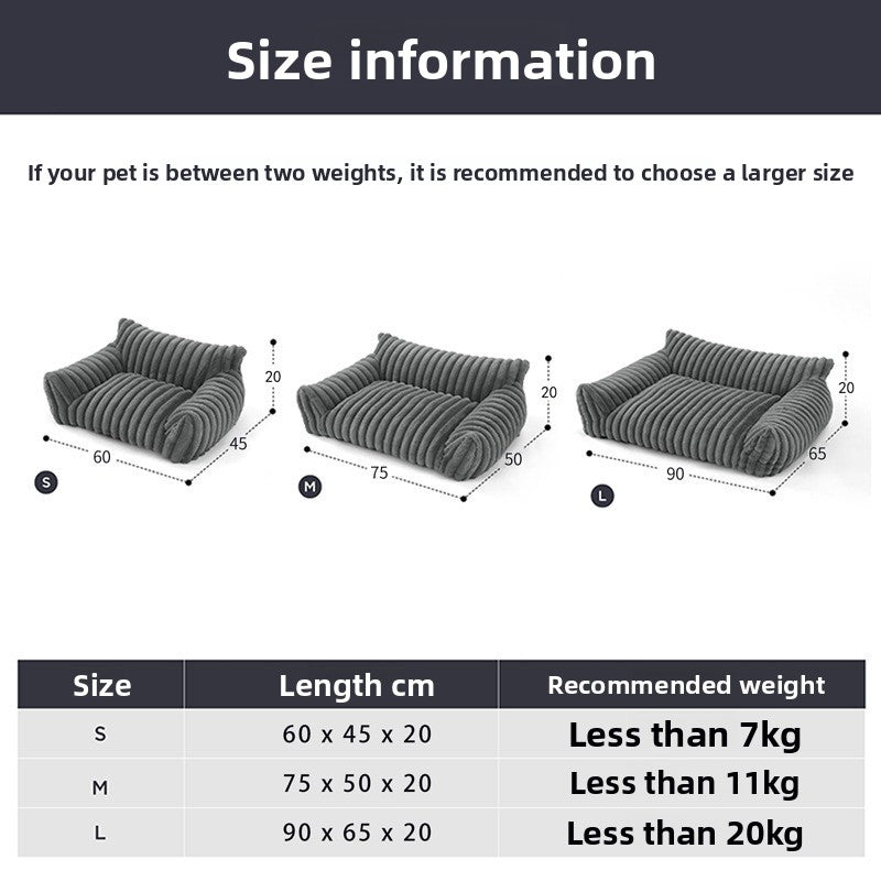 Removable Washable Pet Sofa Bed