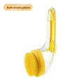 Pet Bath Brush Shampoo Dispenser ? Soft Silicone Grooming Bath Brush