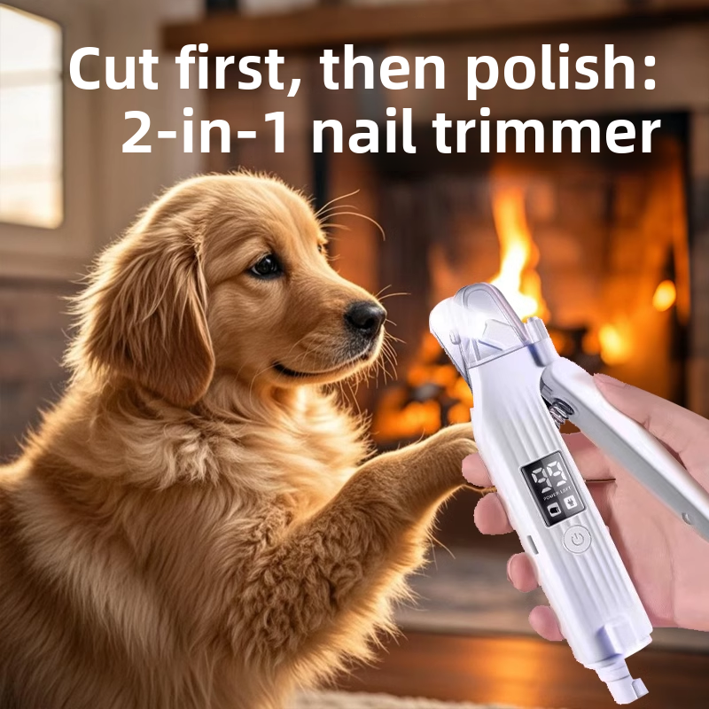 Electric Pet Nail Grinder Pro - Safe & Quiet Dog and Cat Nail Trimmer